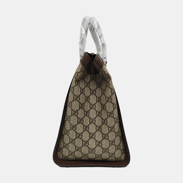 Ophidia Medium Monogram Coated Canvas Beige