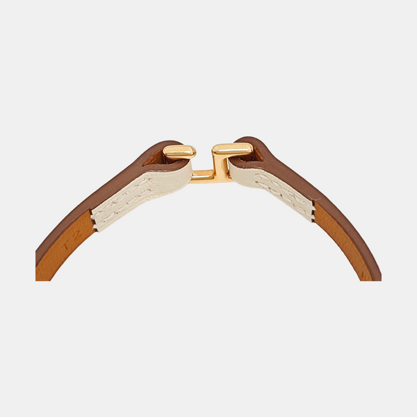 Rivale Leather White Bracelet