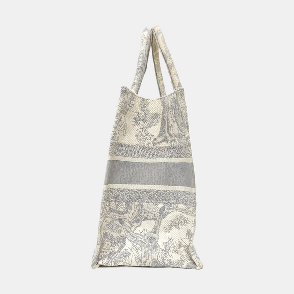 Book Tote Medium Fabric Gray