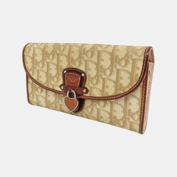 Oblique Coated Canvas Top Handle Bag Beige