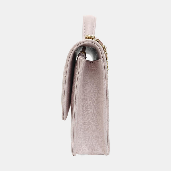 Quilted Grained Calfskin Backpack Pink