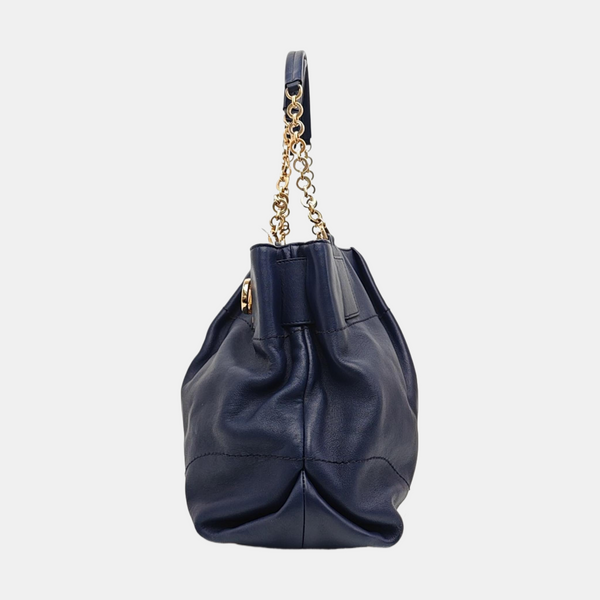 Calfskin Tote Bag Blue