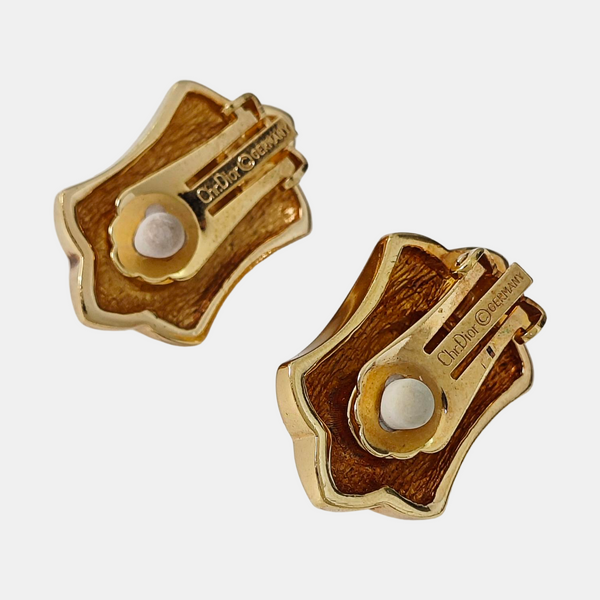 Metal Gold Clip On Earrings