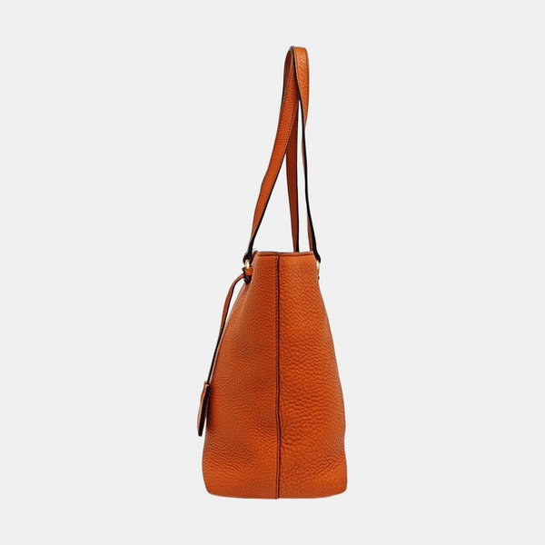 Calfskin Top Handle Bag Orange