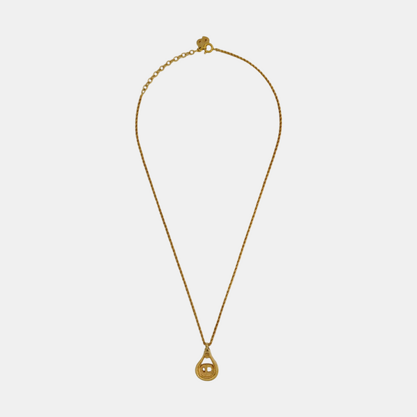 Twist Round Metal Gold Necklace