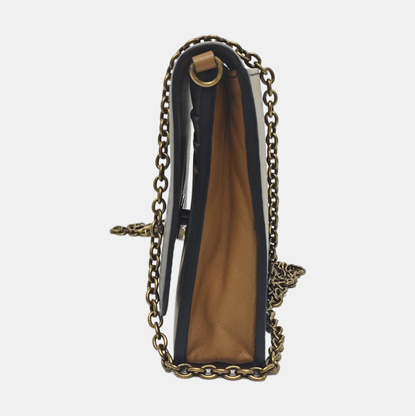 Chain Wallet Lambskin Gray