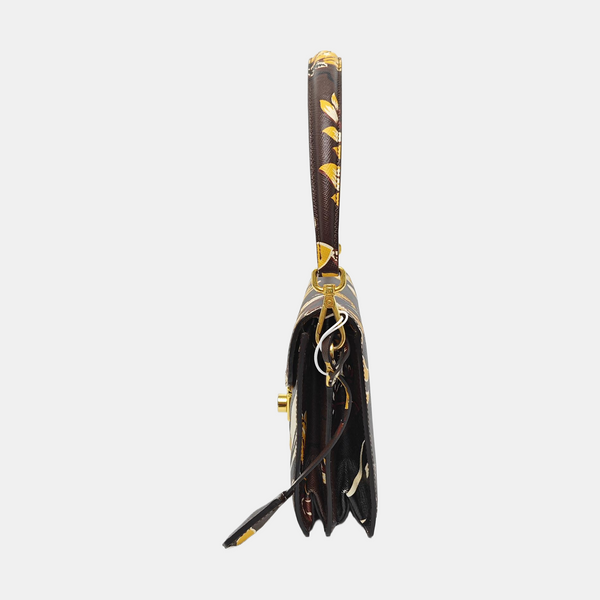 Calfskin Top Handle Bag Multicolor
