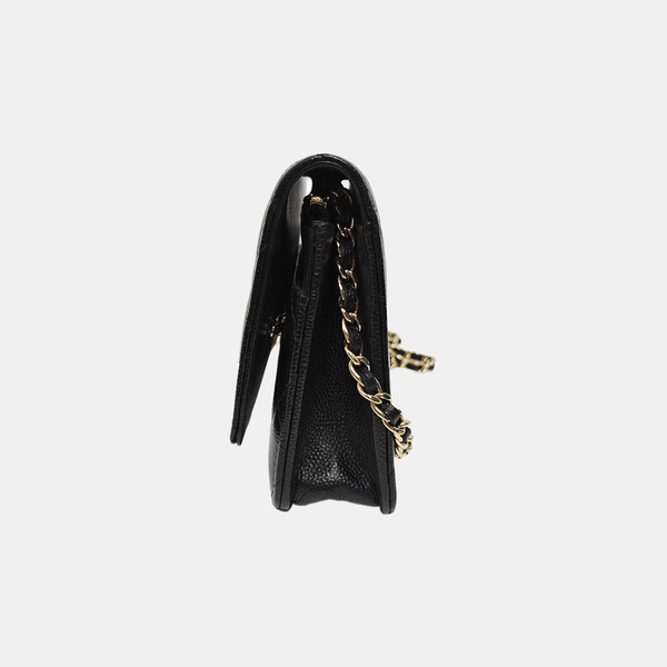 WOC Quilted Grained Calfskin Black