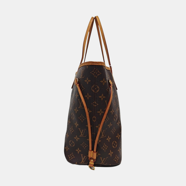 NEVERFULL MM Monogram Coated Canvas Brown