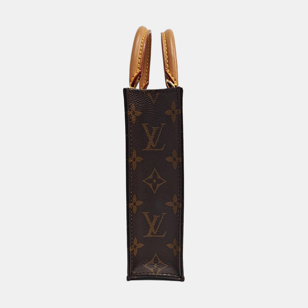 SAC PLAT Mini Monogram Coated Canvas Brown