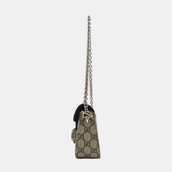 Horsebit 1955 Mini Monogram Coated Canvas Beige