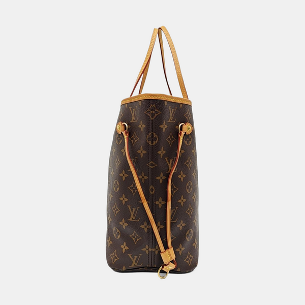 NEVERFULL MM Monogram Coated Canvas Brown