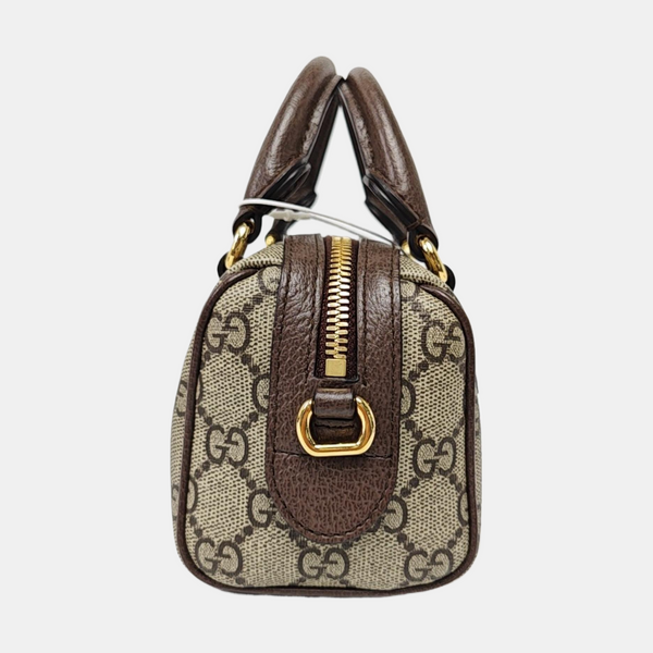 Ophidia Mini Monogram Coated Canvas Beige