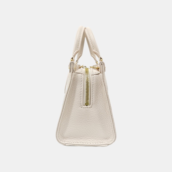 Monogram Calfskin Tote Bag White