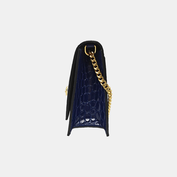 Calfskin Shoulder Bag Blue