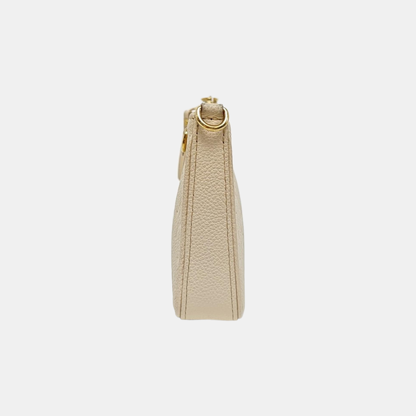 EASY POUCH ON STRAP Calfskin Beige