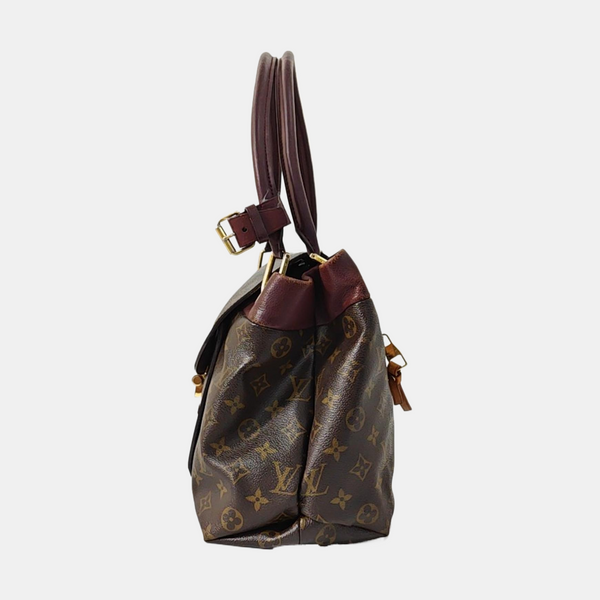 OLYMPE MM Monogram Coated Canvas Brown