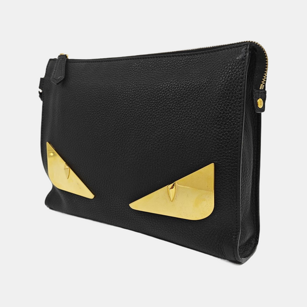 Calfskin Top Handle Bag Black