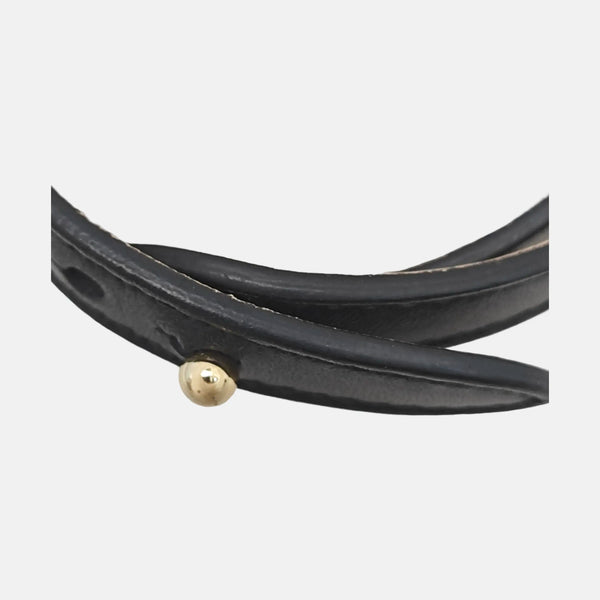 SERPENTI Metal Black Bangle