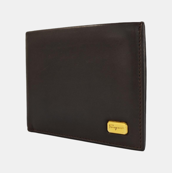 Calfskin Wallet Super Mini Brown