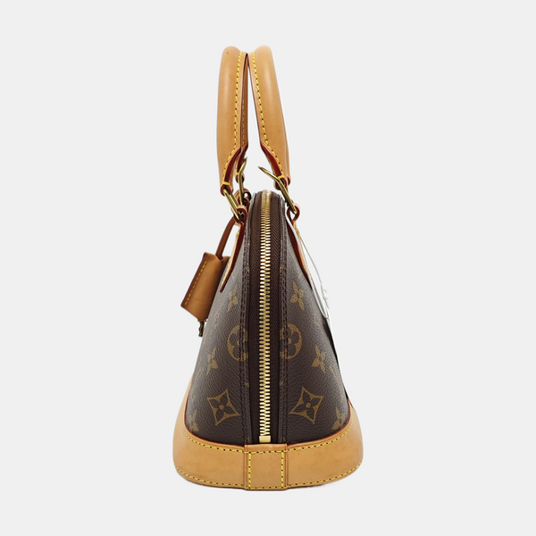 ALMA BB Monogram Coated Canvas Brown