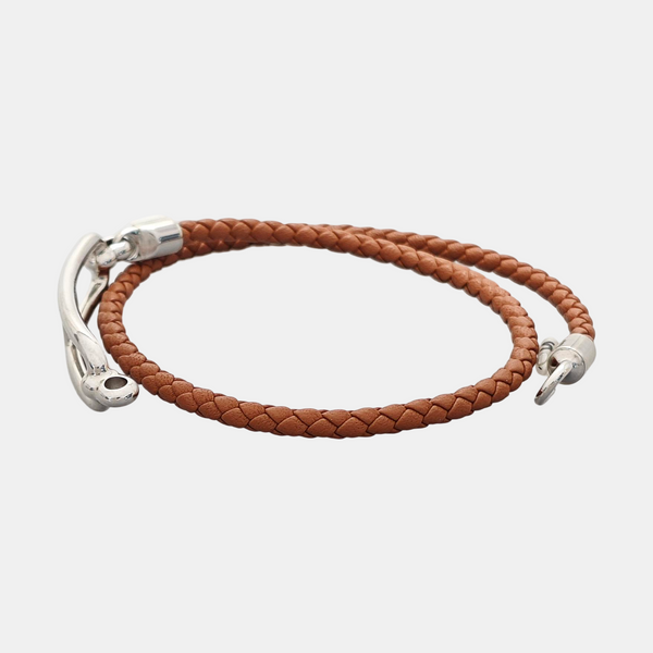 Roulis Leather Brown Bangle