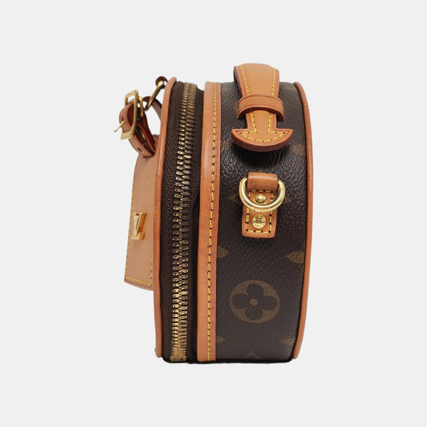 BOITE CHAPEAU Mini Monogram Coated Canvas Brown