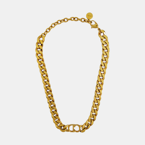 CD Icon Metal Gold Necklace