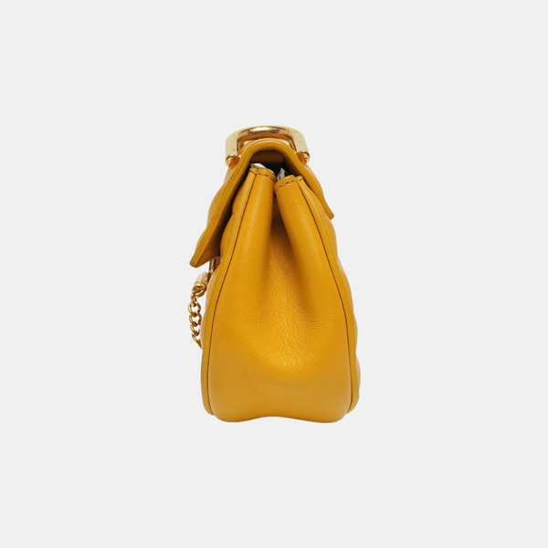 Drew Nano Quilted Calfskin Yellow
