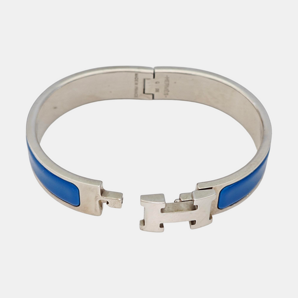 Clic H Metal Silver Bangle