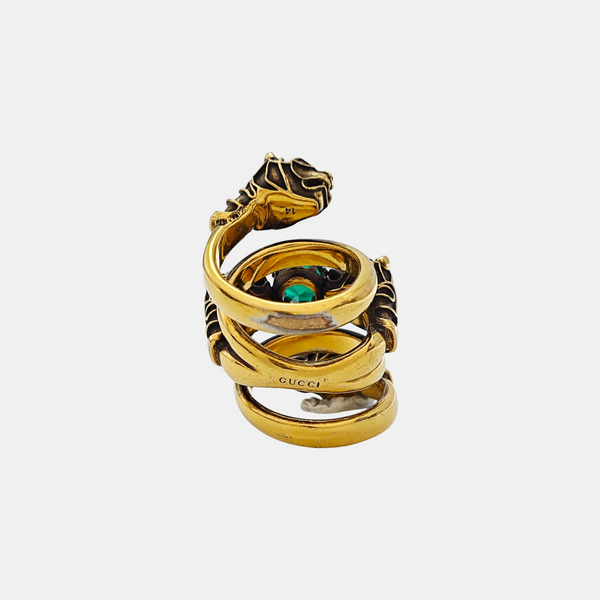 Le Marché Des Merveilles Crystal Gold Ring HK 14