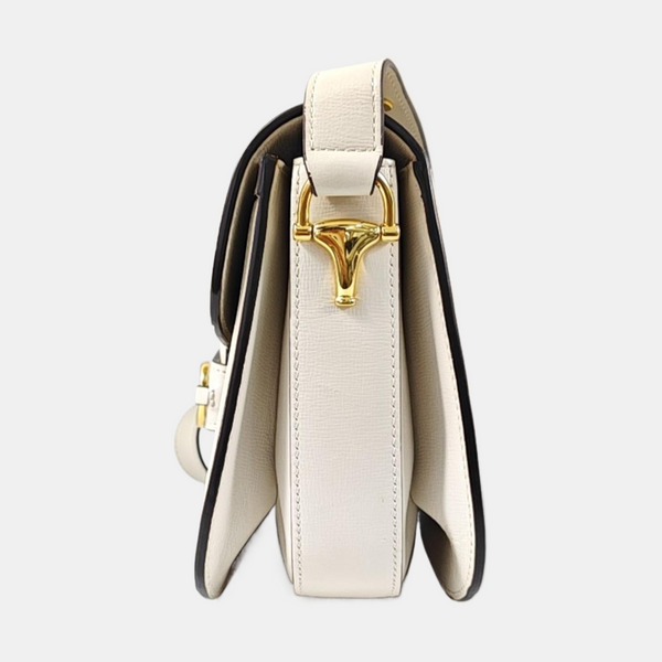 Horsebit 1955 Small Monogram Coated Canvas Beige