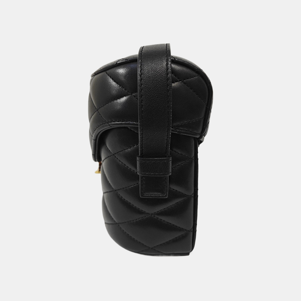 Quilted Lambskin Shoulder Bag Black