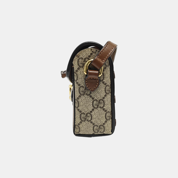 Horsebit 1955 Mini Monogram Coated Canvas Beige