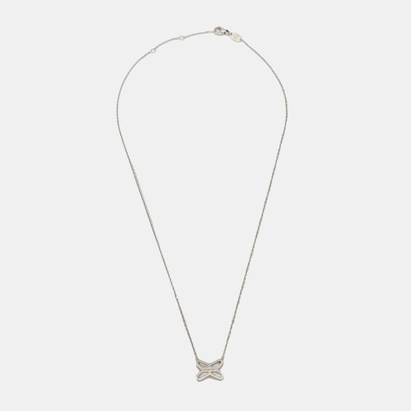 Jeux De Liens 18k White Gold Silver Necklace