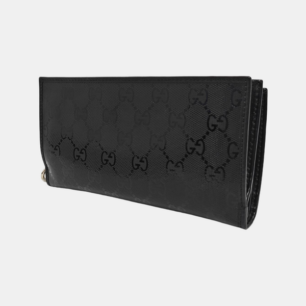 Ligne Shima Monogram Coated Canvas Black Wallet