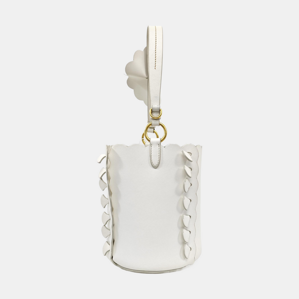 Leather Shoulder Bag White