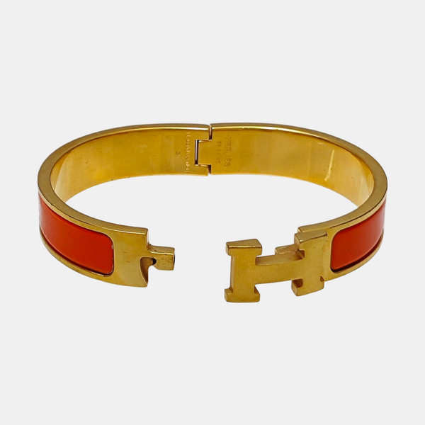 Clic H Metal Orange Bangle