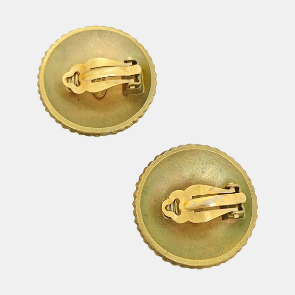 Metal Gold Clip On Earrings