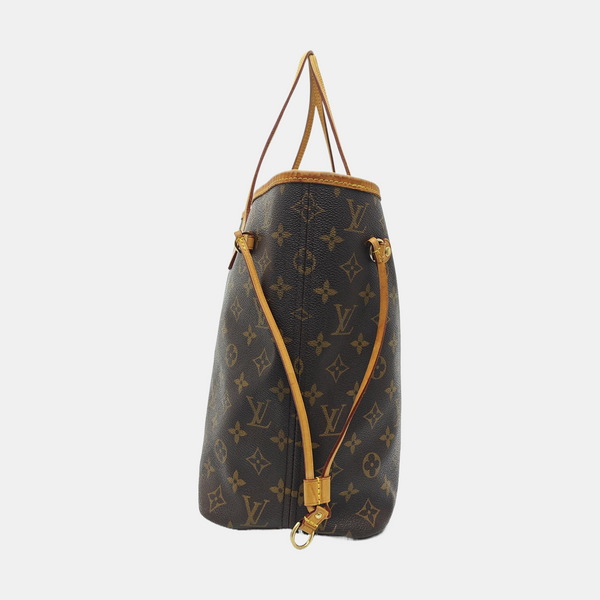 NEVERFULL MM Monogram Coated Canvas Brown