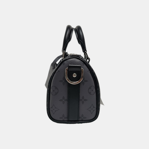 KEEPALL 25 Monogram Coated Canvas Black