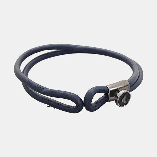 Leather Blue Bangle