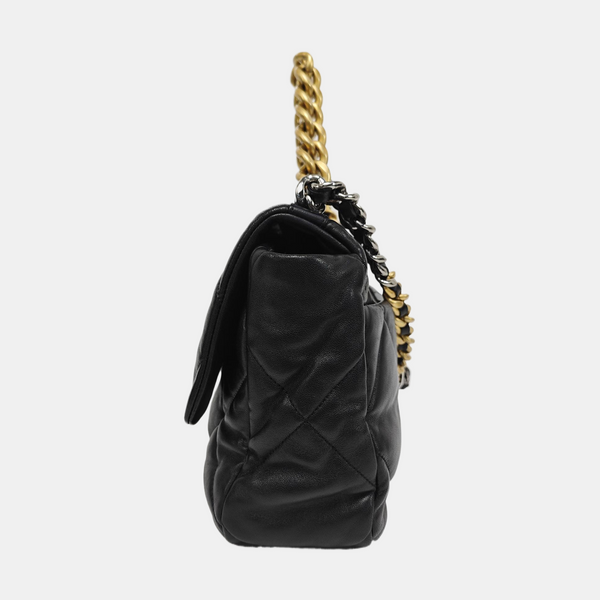 CHANEL 19 Medium Quilted Lambskin Black