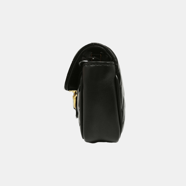 GG Marmont Mini Quilted Calfskin Black