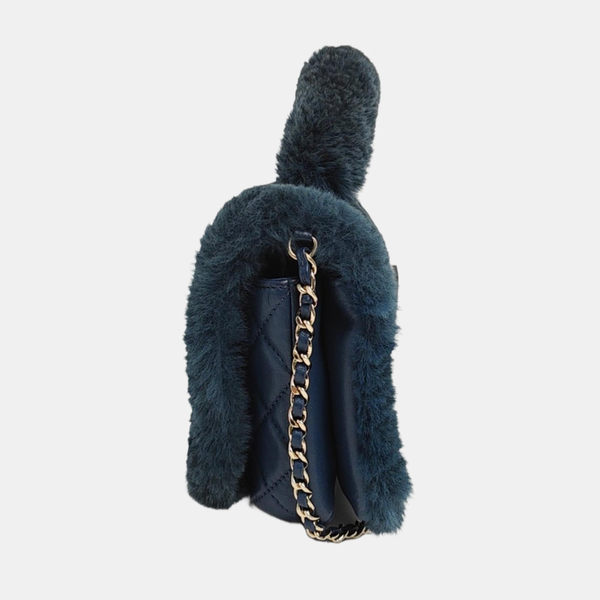 Small Rabbit Fur Blue