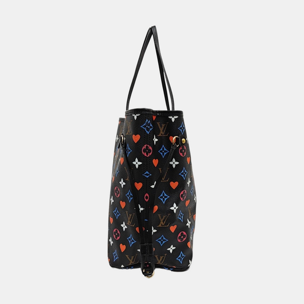 NEVERFULL MM Monogram Coated Canvas Black
