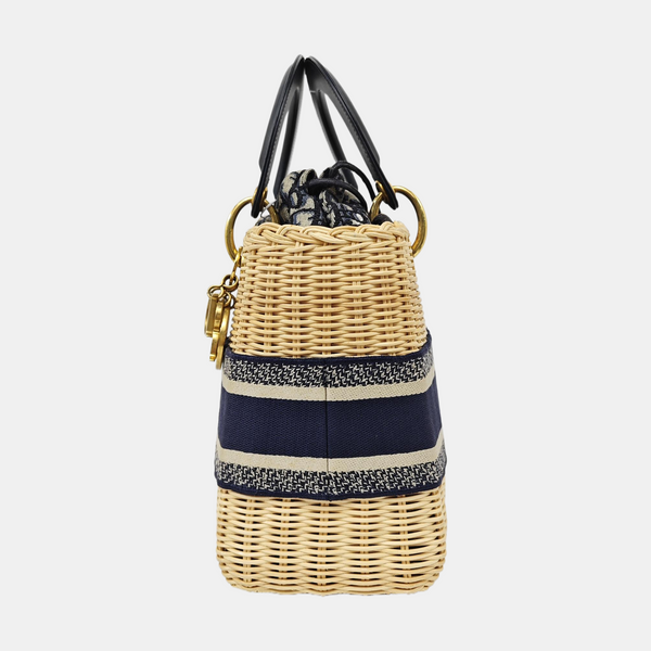 Lady Dior Medium Straw Beige