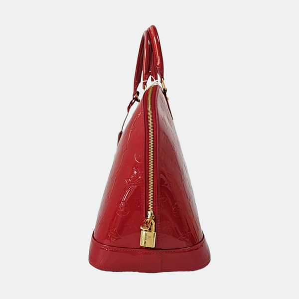 ALMA GM Monogram Patent Leather Red