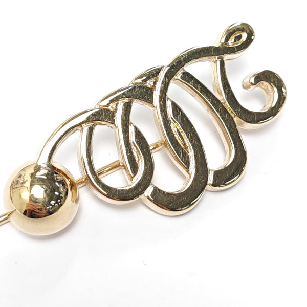 Metal Gold Brooch