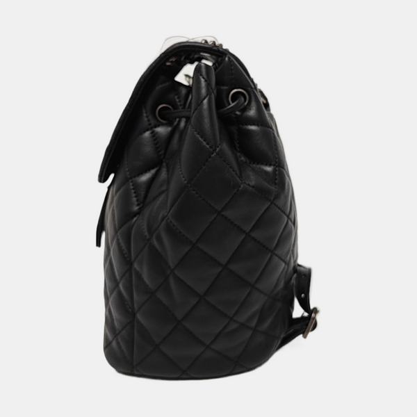 Quilted Lambskin Backpack Black